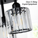Elegant Crystal Semi Flush Ceiling Light