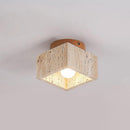 Wood Simplicity Cylindrical Hallway Ceiling Light
