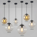 Modern Globe Pendant Light Sphere Glass For Living Room Kitchen