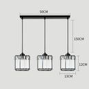 Modern Multi-Head Glass Kitchen Black Pendant Light