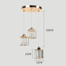 Simple Multi-Head Designer Crystal Kitchen Island Lamps