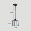Modern Multi-Head Glass Kitchen Black Pendant Light