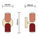 Modern Short Double Head Vintage Utility Room Wall Light