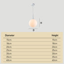 Globe Pendant Light, Modern Spherical Chandeliers for Dining Area Kitchen