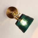 1-Bulb Adjustable Glass Wall Sconce