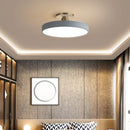 Set of 2 Circular LED Dimmable Semi Flush Ceiling Light For Bedroom