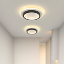 Acrylic LED Mini Ceiling Lights, black, 24cm, round, 3 Light Colors Changeable