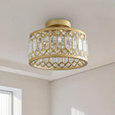 Set of 2 modern hallway crystal ceiling lights