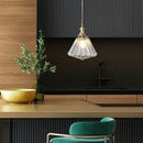 Brass Glass Ceiling Pendant Lights For Kitchen
