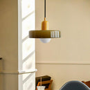 2 Heads Modern Bauhaus Stained Glass Pendant Lamp