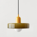 2 Heads Modern Bauhaus Stained Glass Pendant Lamp