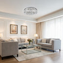 Modern Crystal Flush Mount Ceiling Light Ring Chandelier for Living Room