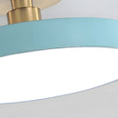 Set of 2 Circular LED Dimmable Semi Flush Ceiling Light For Bedroom