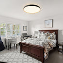 Black Round Flush Ceiling Light For Living Room
