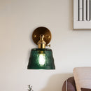 1-Bulb Adjustable Glass Wall Sconce