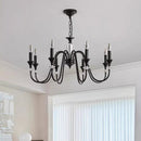 Living Room Black Chandelier with Adjustable Chain