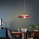 Retro Flower Shape Glass Pendant Light For Dining Room