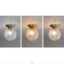 Contemporary Clear Glass Hallway Ceiling Light