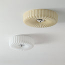 Vinatge Bauhaus Cream Glass Ceiling Light