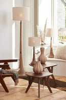 Floor lamp 25x135 cm JOVANY wood matt brown