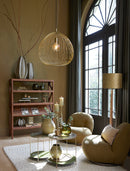 Floor lamp 25x135 cm JOVANY wood matt brown