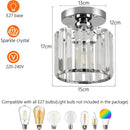 Semi Flush Mount Ceiling Lights, Modern Crystal Hallway Ceiling Lamp
