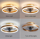 Simple Round Bedroom Ceiling Fan With LED Light