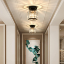 Hallway Crystal Circle Flush Mount Ceiling Light
