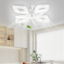 Modern Flush Silent Ceiling Fan with Light for Bedroom Living Room