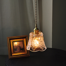 Flower Glass Clear Dining Room Pendant Light