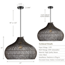 Modern Rattan Handwoven Island Pendant Light