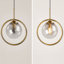 Light Luxury Glass Clear Bedroom Pendant Light