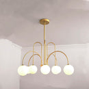 Art Deco Glass Ball Chandelier