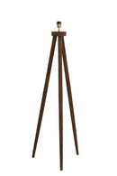 Floor lamp tripod 52x52x122 cm ILIAS wood matt dark brown