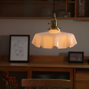 Modern Romantic Glass Ribbon Edge Pendant Light