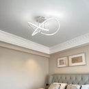Modern LED Spiral Semi Flush Mount Ceiling Light for Living Room Hallway Kitchen