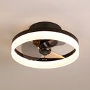 Modern Low Profile Ceiling Fan with Light 6 Speeds Reversible DC Motor Fan Light
