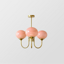 Bubble Pink Glass Marshmallow Chandelier