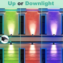 IP54 Waterproof Black Solar Powered Outdoor Wall Lights, Dusk-to-Dawn