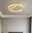 Modern Luxury Stainless Steel K9 Crystal Round Ceiling Lights for Living Room