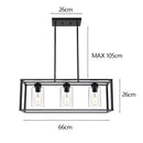 Farmhouse Chandeliers for Kitchen Island with Clear Glass Shade