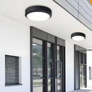 Outdoor Close to Ceiling LED Ceiling Lamp Waterproof in Black