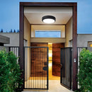 Outdoor Close to Ceiling LED Ceiling Lamp Waterproof in Black