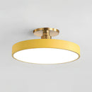 Modern Concise Circular LED Semi Flush Mount Ceiling Lights for Bedroom