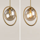 Light Luxury Glass Clear Bedroom Pendant Light