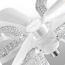 Modern Flush Silent Ceiling Fan with Light for Bedroom Living Room