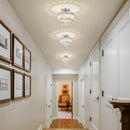 Set of 2 modern hallway crystal ceiling lights
