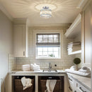 Contemporary semi flush mount crystal hall ceiling lights