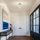 Set of 2 modern hallway crystal ceiling lights
