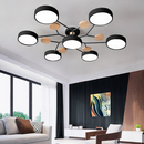 Contemporary Modern Round Black Semi Flush Ceiling Lights